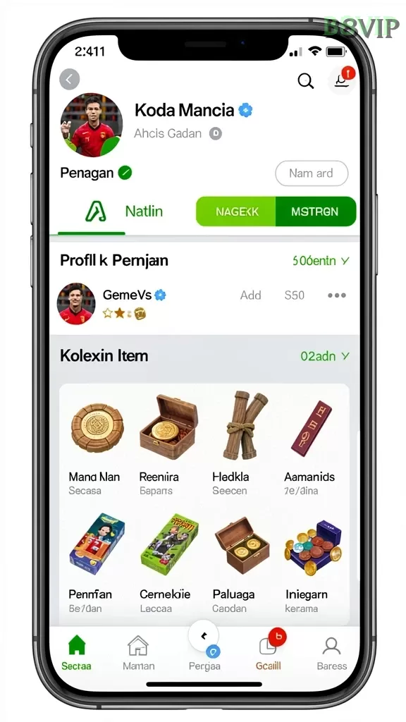 Cuplikan layar PT89 — menu navigasi